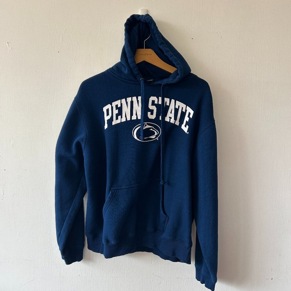 Penn State Hoodie Womens Large Sweatshirt Navy Top of the World‎ Oversized